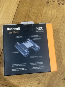 Binoculars Bushnell H20, 10x25mm New and Sealed Waterproof - Picture 1 of 4