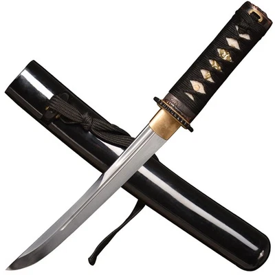 16.5in Mini Samurai Sword/Japanese Small Sword/1045 Carbon Steel/Black Sword - Image 1 of 4