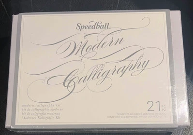 Kit de caligrafía moderno, con soporte para bolígrafo, plumillas, puntas tinta, libro de texto, cali... Foto 1 de 2