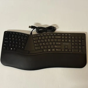 Kensington Pro Fit Ergonomic Wired USB Keyboard Black K75400US Tested Works - Picture 1 of 8