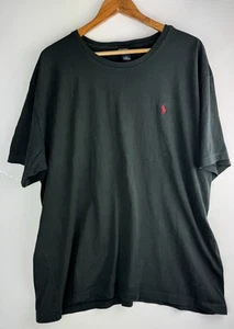 Camiseta Polo Ralph Lauren Para Hombre XL Negra Manga Corta Cuello Redondo 100% Algodón - Imagen 1 de 5