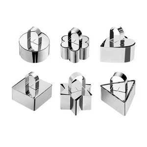 Cake Rings Cooking Rings Dessert Mousse Mold Stainless Steel with Pusher for ... - Picture 1 of 8