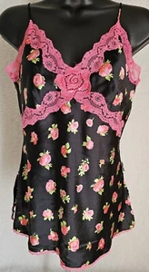 La Senza Womens Sleepshirt Shirt Size XS X Small Pink Black Floral - Picture 1 of 24