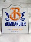 Bombardier British Hopped Golden Beer Composite Beer Pump Clip Breweriana