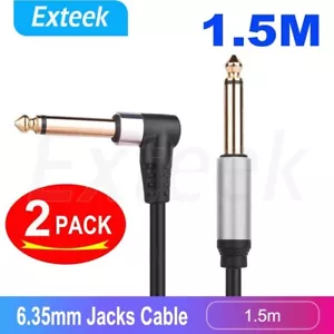 1.5M Electric Guitar Lead Cord Cable 6.35mm 1/4" Jacks For Amp Pedals Instrument - Picture 1 of 7