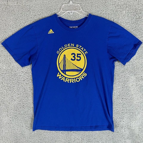 Golden State Warriors adidas Shirt Mens Large L Blue Kevin Durant Cotton T-Shirt Cover