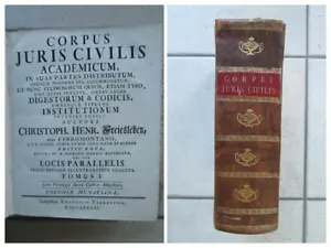 FREIESLEBEN : CORPUS JURIS CIVILIS, Bâle 1789. institutes Justinien. - Picture 1 of 24