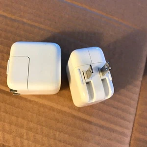 2 Genuine OEM Apple 12W USB Power adapter 5.1V 2.4A AC Wall charger A1401 A2167 - Picture 1 of 3