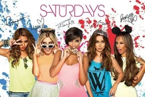 PÓSTER MUSICAL THE SATURDAYS ~ SPLATTER 24x36 Una Mollie Frankie Vanessa Rochelle - Imagen 1 de 1