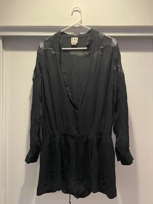 Haute Hippie Silk Black Jumpsuit Large Preloved - Image 1 of 4