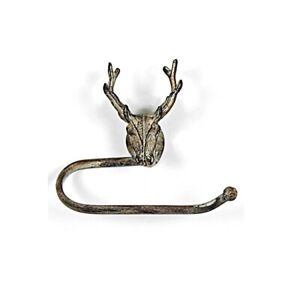 Stag Head Grey Toilet Paper Roll Holder by Originals