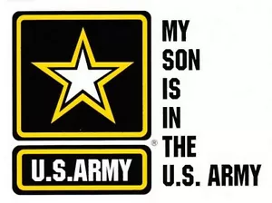Calcomanía con logotipo de My Son is in the Army con Army Star - Imagen 1 de 1
