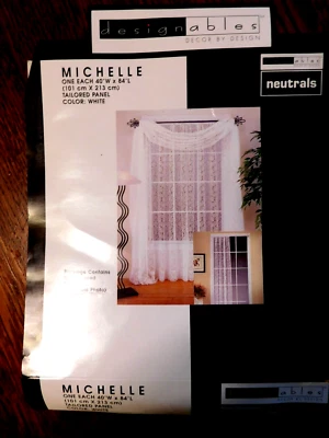 MICHELLE DESIGNABLES, 40 X 84, 1 WHITE LACE PANEL - Image 1 of 4
