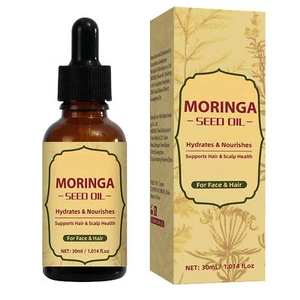 Moringa Seed Hair Care Oil Moisturizing Brightening Hair Care Reduces Frizzy Oil - Bild 1 von 10