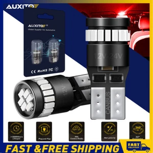 AUXITO 2X T10 24-LED Red Car Interior Light Parker Bulb Wedge Globe 6500K 12V - Picture 1 of 7