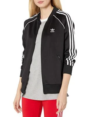Chaqueta de Pista Adidas Originales Para Mujer Superstar FM3288 Negra/Blanca Talla XSmall Foto 1 de 4