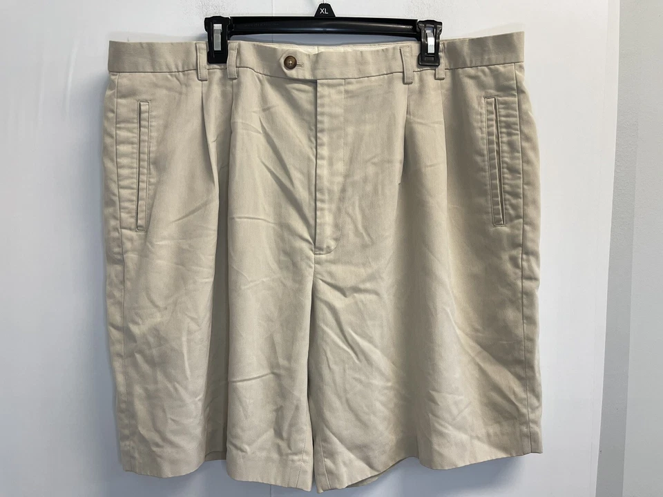 Cutter & Buck Men's Size 42 Pleated Shorts Khaki 9” Inseam - Image 1 of 4