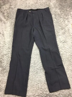 Higgins Dress Pants Mens Size 36x30 Gray Straight Leg Pleated Hem - Image 1 of 4