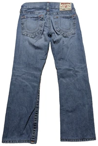 Jeans blu invecchiato True Religion Bobby Baggy uomo 30 (sedile 34) made in USA - Foto 1 di 23