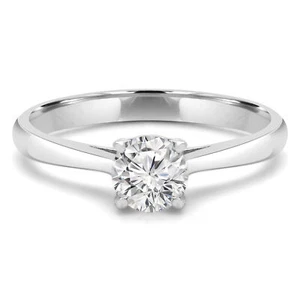 0.36 CT Round VS1 G Diamond Solitaire Engagement Ring 14K White Gold - Bild 1 von 7