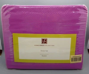 Brand New! Concierge Collection Queen Sheet Set Soft Purple 4 Piece Set - Picture 1 of 8
