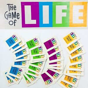 1991 The Game Of Life Replacement Parts - Complete Set Of 36 Cards