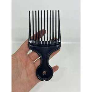Vintage Black Plastic Hair Pick Comb For All Hair Types Styling - Picture 1 of 3