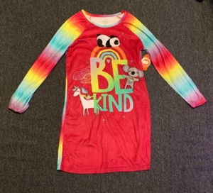 Wonder Nation Girls Long Sleeve Be Kind Sleep Gown SIZE L - Picture 1 of 1