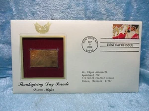 Thanksgiving Day Parade Drum Major with Gold Plated Stamp First Day of Issue - Picture 1 of 1