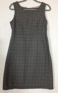 WHITE STUFF Dress Grey Sheath Style Notch Neck Lined Sleeveless Smart Work UK 10 - Picture 1 of 12