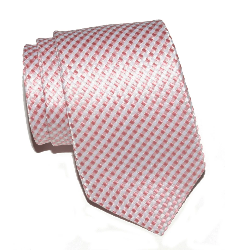 Розовый и белый клетчатый галстук Cam James (обтягивающий) - Изображение 1 из 1