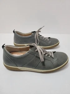 Ecco Gray Leather Casual Sneaker Shoes - Womens 10/10.5 Eur 41 - Picture 1 of 8
