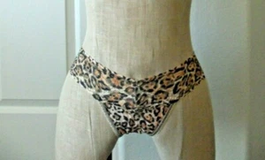Hanky Panky LEOPARD NOUVEAU Print Signature Lace Low Rise Thong - O/S - Picture 1 of 5
