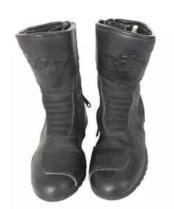 Stivali moto impermeabili Bilt donna larghi taglia EUR 36 US 4 pelle nera - Foto 1 di 17