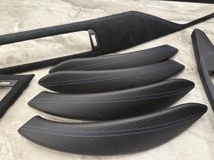 BMW F30 F31 F32 F34 F36 PELLE CARBONIO + ALCANTARA set guarnizioni interne LHD - Foto 1 di 6