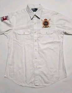 Polo Ralph Lauren Mens Large White Switzerland Winter Challenge Cup 2008 Button - Picture 1 of 24
