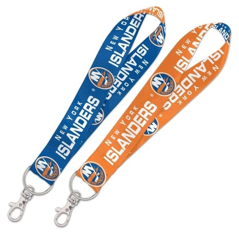 NEW YORK ISLANDERS WRISTLET LANYARD KEYCHAIN 1" WIDTH W/ CLASP NHL LICENSED Cover