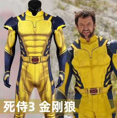 Deadpool 3 Росомаха Косплей Комбинезон Костюм Марди Гра Боди Колготки Наряды - Изображение 1 из 4