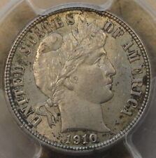 1910 Barber Dime 10c PCGS Certified MS62