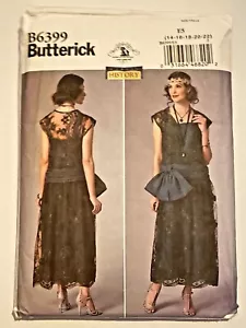 Butterick B6399 Titanic Historic Pattern 14-22 Dress, Costume w/ Overlay - Picture 1 of 2