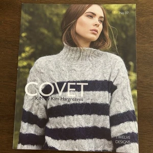 COVET by Kim Hargreaves 12 Designs Modern Knitting Pattern Book Sweaters Hats - Picture 1 of 6