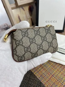 Gucci GG Supreme Ophidia Geldbörse Schlüsseletui Braun PVC Leder mit Box Japan - Bild 1 von 13