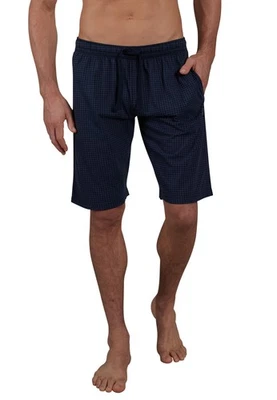 CECEBA Bermuda Herren kurze Hose Shorts Schlafhose blau Baumwolle - Bild 1 von 4