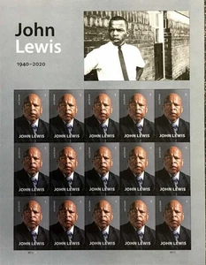 US Stamp 2023 Civil Rights Activist & Congressman John Lewis 15 Stamp Sheet 5801 - Imagen 1 de 1