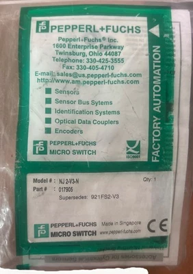 New In Box PEPPERL+FUCHS NJ2-V3-N NJ2V3N Inductive sensor. FREE SHIPPING!  AH - Image 1 of 2