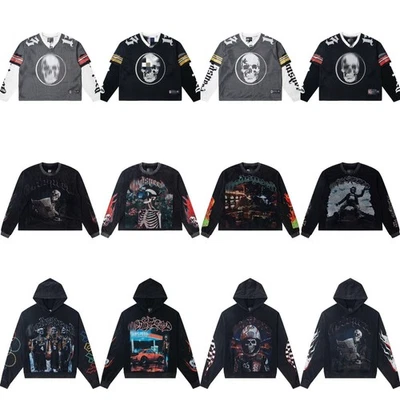 GODSPEED Street 复古水洗仿旧印花拉链连帽衫 S-XL — 第 1/4 张图片