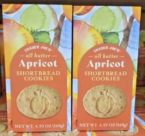 Trader Joe's All Butter Apricot Shortbread Cookies 4.93oz 140g (2 Boxes) - Picture 1 of 2