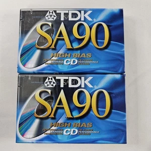 TDK SA90 SA 90 Alta Sesgo Salida Tipo II 2 Nuevas Cintas de Cassette SELLADAS LEER⬇ - Imagen 1 de 6