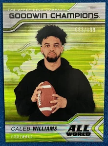 2023 Upper Deck Goodwin Champions All World Neon Green/199 Caleb Williams #AW-10 - Picture 1 of 5