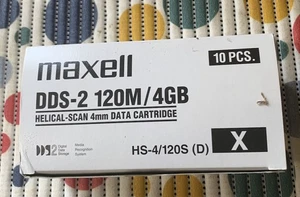 BOITE NEUVE DE MAXELL DDS-2. CARTOUCHES DE DONNÉES 120M/4GO - Photo 1/2
